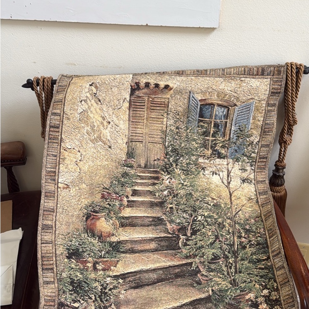 Italian Cottage Tuscan Village Tapestry